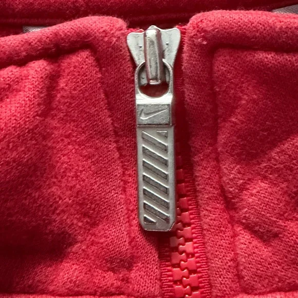 Y2K Nike Vintage Red 1/4 Zip Sweater Men’s XL V-Line Embroidery - Picture 5 of 7
